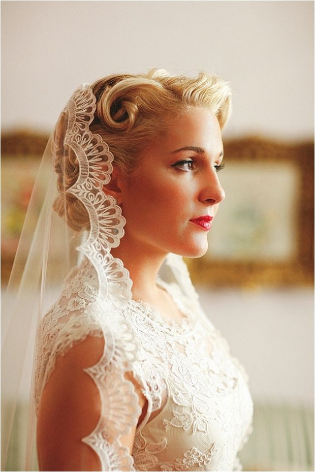 Vintage Wedding Hairstyles With Veil 6